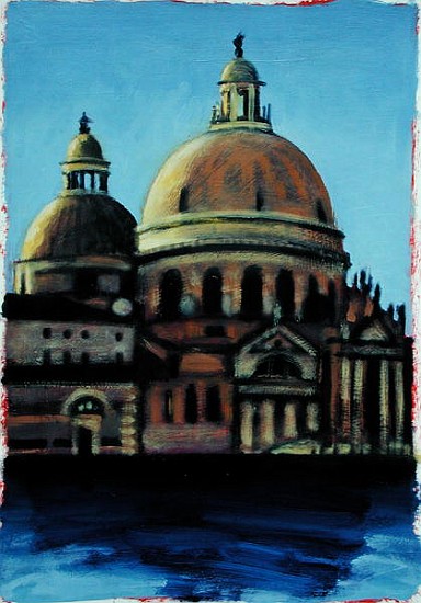 Santa Maria della Salute (oil on card)  van Sara  Hayward