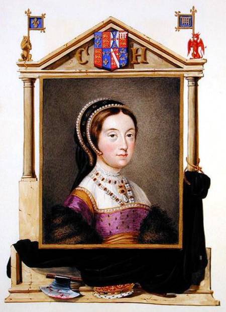Portrait of Catherine Howard (c.1520-d.1542) 5th Queen of Henry VIII from 'Memoirs of the Court of Q van Sarah Countess of Essex