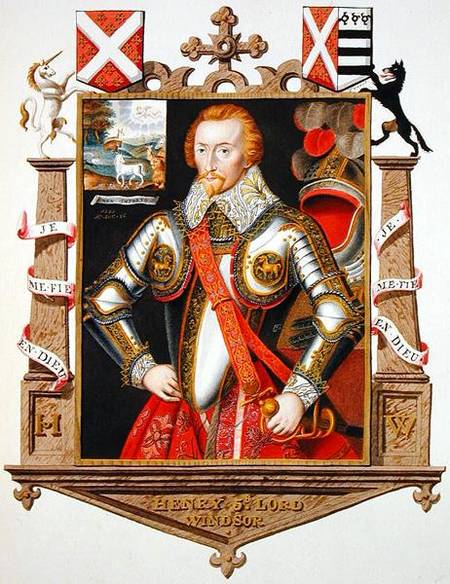 Portrait of Henry, 5th Lord Windsor (1562-1615) from 'Memoirs of the Court of Queen Elizabeth' van Sarah Countess of Essex
