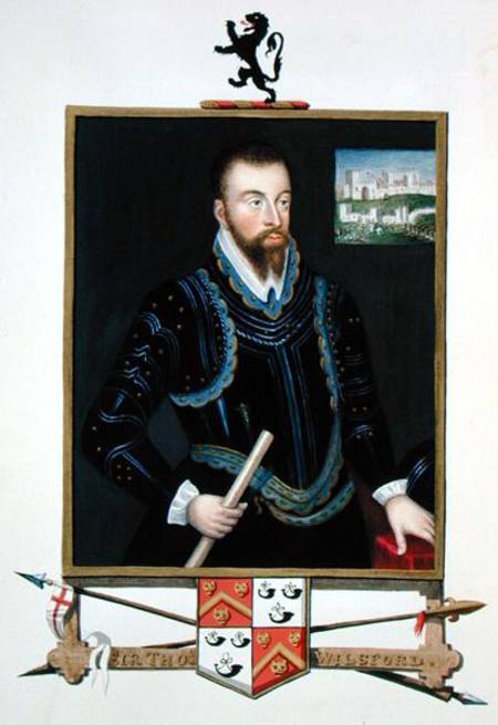 Portrait of Sir Thomas Wilsford from 'Memoirs of the Court of Queen Elizabeth' van Sarah Countess of Essex