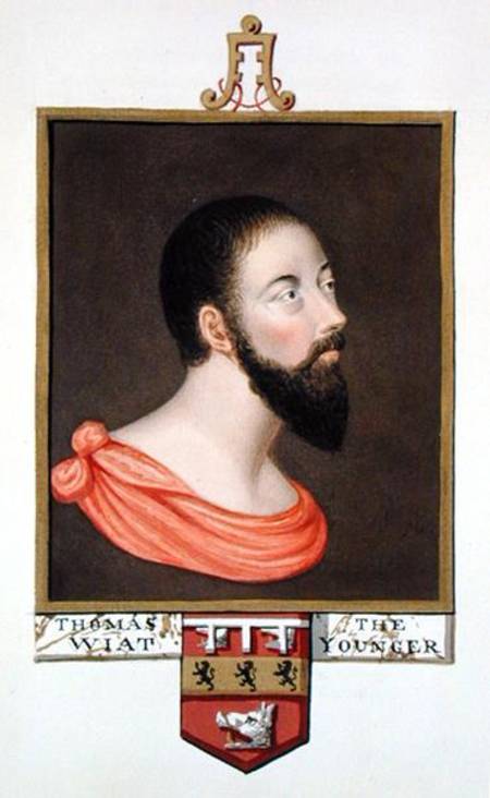 Portrait of Sir Thomas Wyatt the Younger (c.1521-54) from 'Memoirs of the Court of Queen Elizabeth' van Sarah Countess of Essex