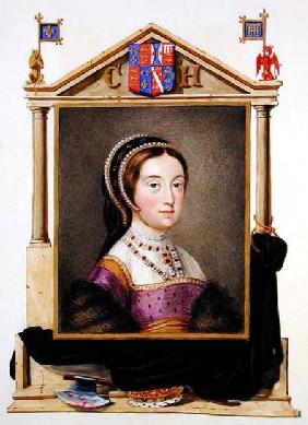 Portrait of Catherine Howard (c.1520-d.1542) 5th Queen of Henry VIII from 'Memoirs of the Court of Q