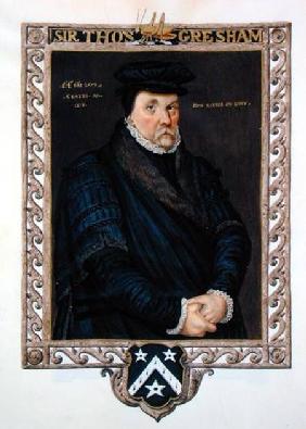 Portrait of Sir Thomas Gresham (c.1519-79) from 'Memoirs of the Court of Queen Elizabeth' after the