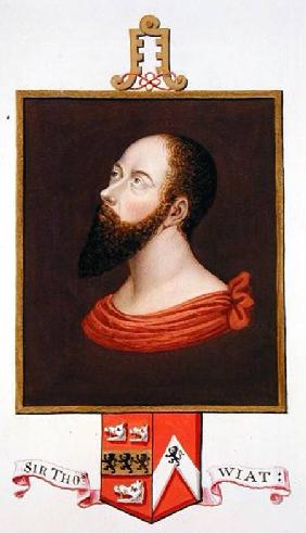 Portrait of Sir Thomas Wyatt the Elder (c.1503-d.1542) from 'Memoirs of the Court of Queen Elizabeth