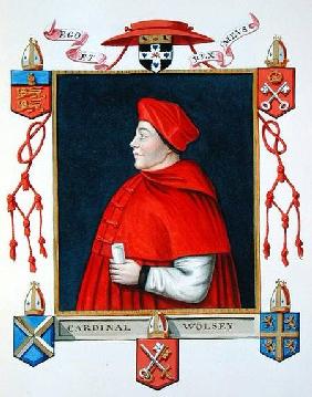 Portrait of Thomas Wolsey (c.1475-1530) Cardinal and Statesman from 'Memoirs of the Court of Queen E