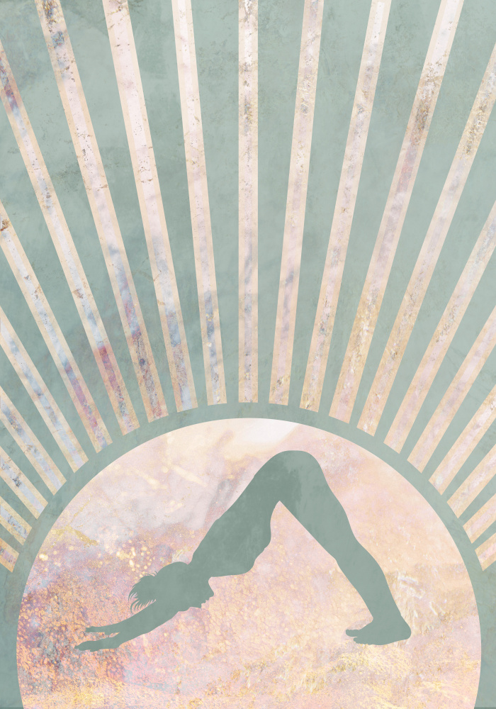 Yoga Boho Sun Rise Green 3 van Sarah Manovski
