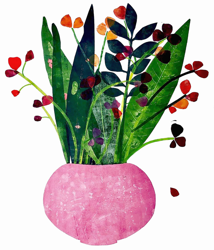 Pink pot van Sarah Thompson-Engels