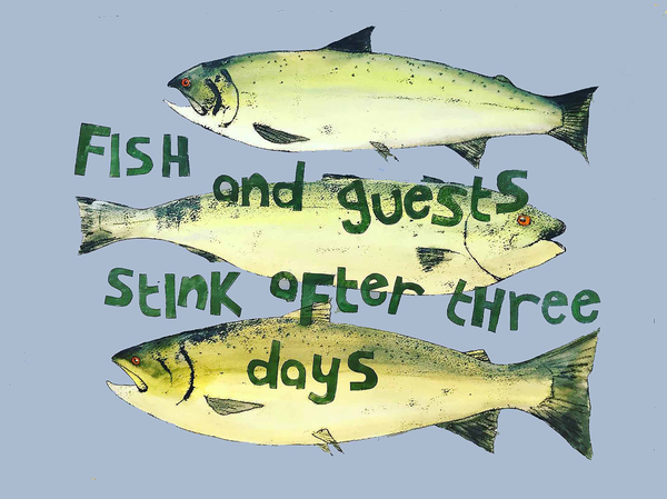Fish & guests van Sarah Thompson-Engels