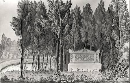 Jean-Jacques Rousseau's (1712-78) tomb at Ermenonville van Savigny