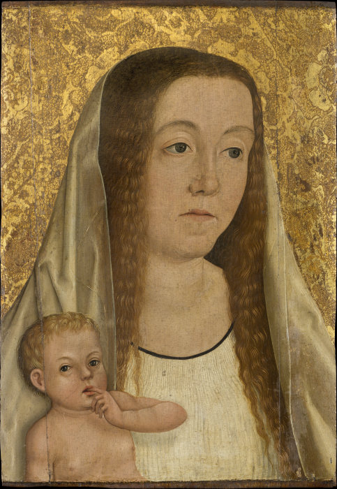 Female Saint with Child van Schwäbischer Meister um 1500