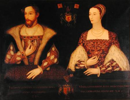 Copy of the original double portrait of Mary of Guise (1515-60) and King James V (1512-42) commissio van Scottish school
