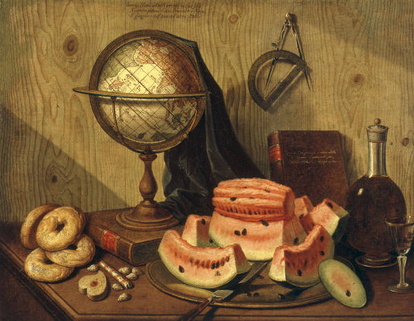 S.Lazzari, Stilleben mit Wassermelone van Sebastiano Lazzari