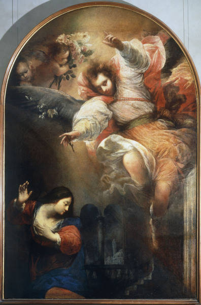 S.Mazzoni, Verkuendigung an Maria van Sebastiano Mazzoni