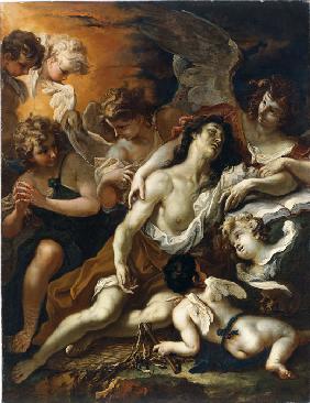 Saint Mary Magdalen surrounded by angels