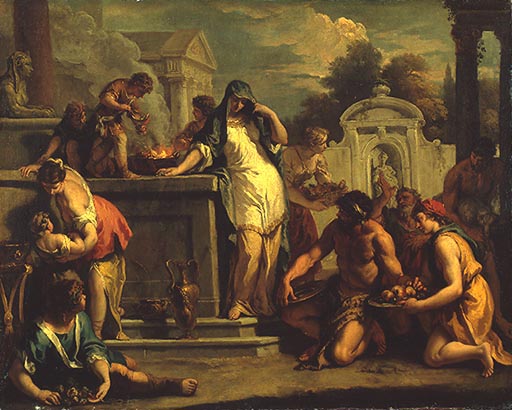 Opfer an Vesta van Sebastiano Ricci