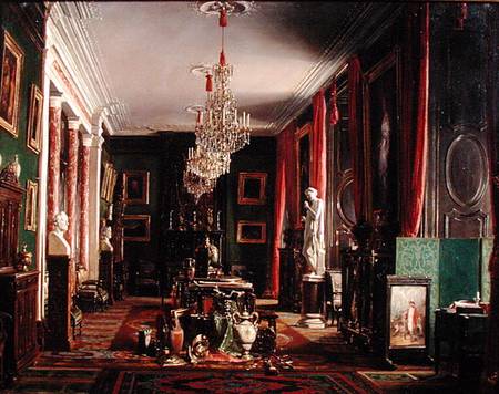 Interior of the Office of Alfred Emilien (1811-92) Count of Nieuwerkerke, Director General of the Im van Sebastien-Charles Giraud