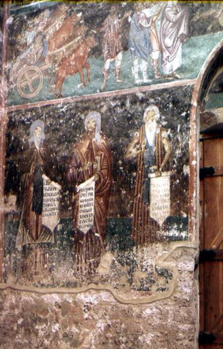 Detail from the Dormition of the Virgin van Serbian School