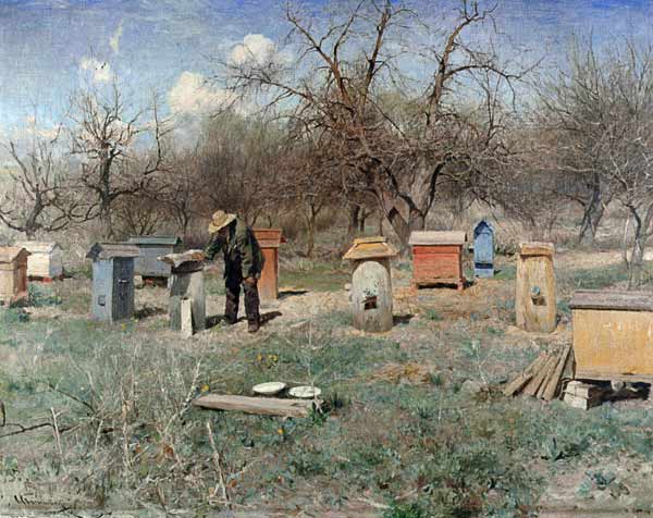 A Spring Day, or Beehives van Sergei Ivanovich Svetoslavsky