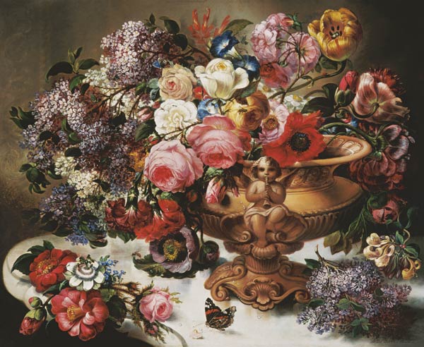 Blumenstilleben van Siegfried Detlef Bendixen