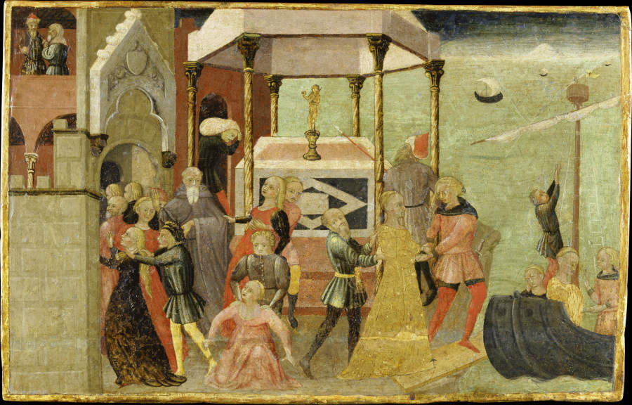 The Abduction of Helen van Sieneser Meister um 1430