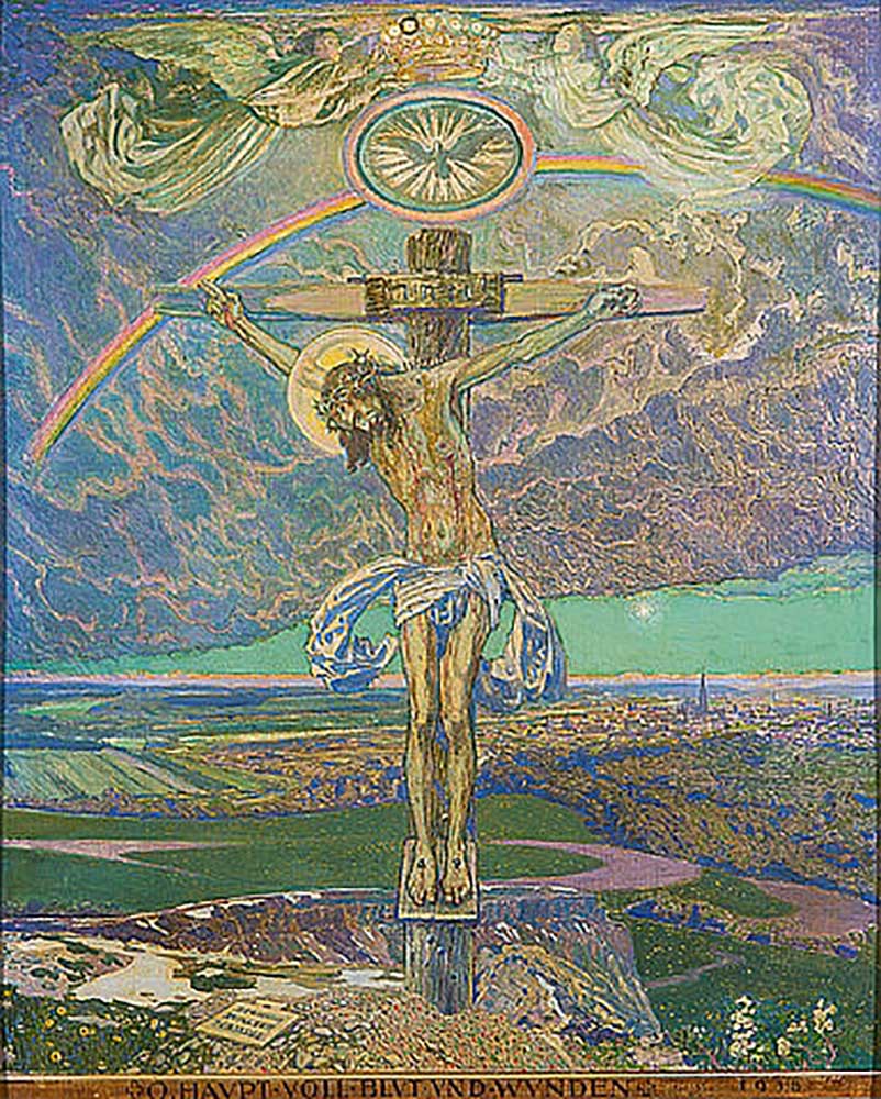 Christ on the cross van Sigmund Walter Hampel