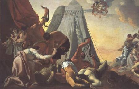 Israelites Afflicted with the Brazen Serpent van Simon Vouet