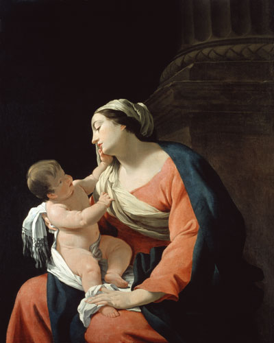 Madonna mit Kind van Simon Vouet
