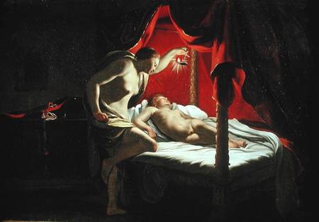 Psyche and Cupid van Simon Vouet