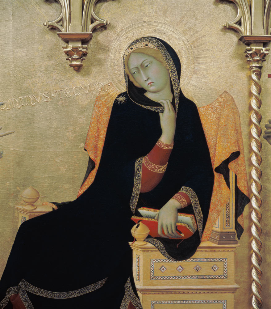 Simone Martini, Annunciation, Mary van Simone Martini