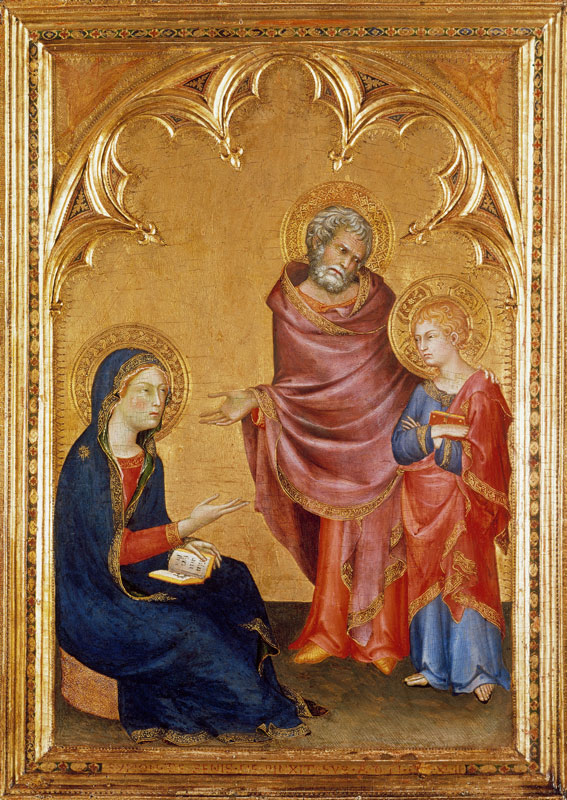 Jesus in the Temple van Simone Martini