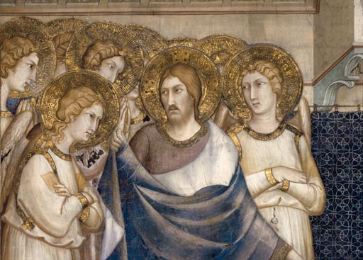 Christus erscheint dem hl. Martin von Tours im Traum van Simone Martini