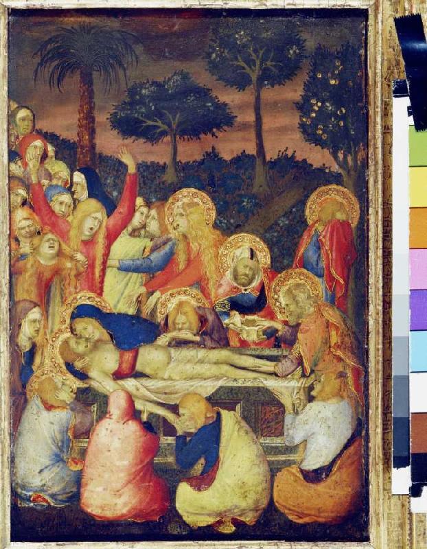 Die Grablegung Christi. van Simone Martini