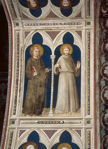 Die Heiligen Antonius und Franziskus van Simone Martini