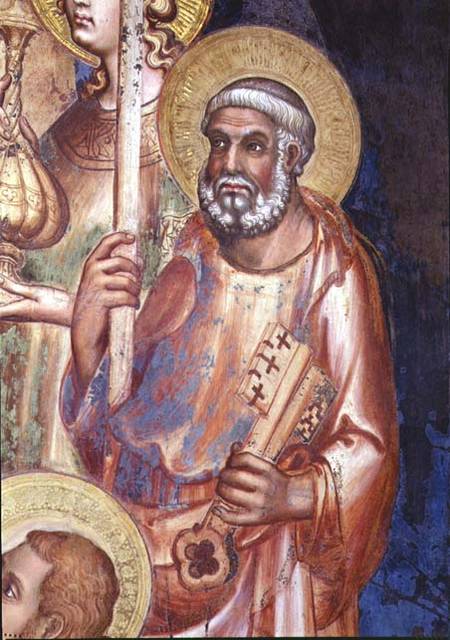 Maesta, detail of St. Peter van Simone Martini