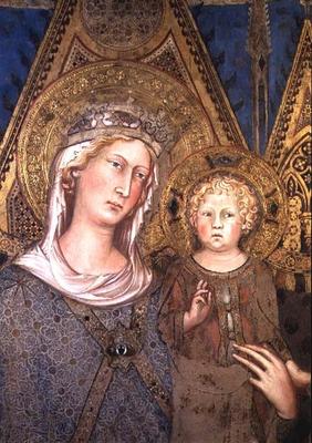 Maesta: Madonna and Child, 1315 (fresco) (detail of 51591) (see 105666 for close up) van Simone Martini