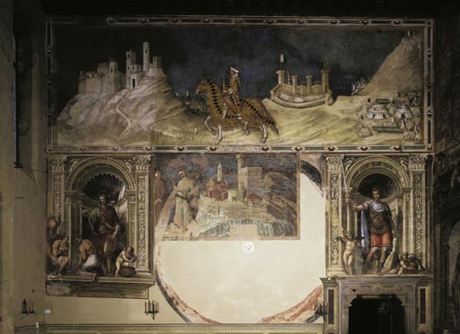 Reiterbildnis des sienesischen Heerfuehrers Guido Riccio da Fogliano van Simone Martini