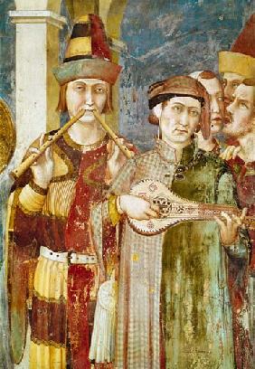 Detail of musicians from the Life of St. Martin