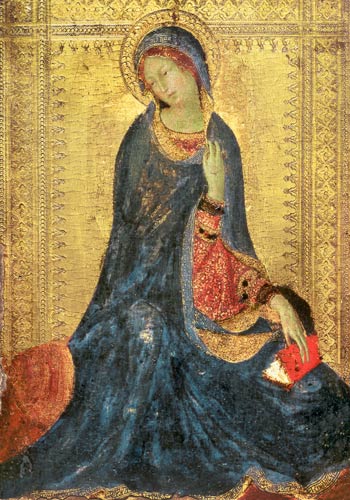 Virgin Annunciate, right hand panel of diptych van Simone Martini