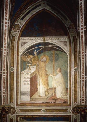 Das Wunder waehrend der Messe van Simone Martini
