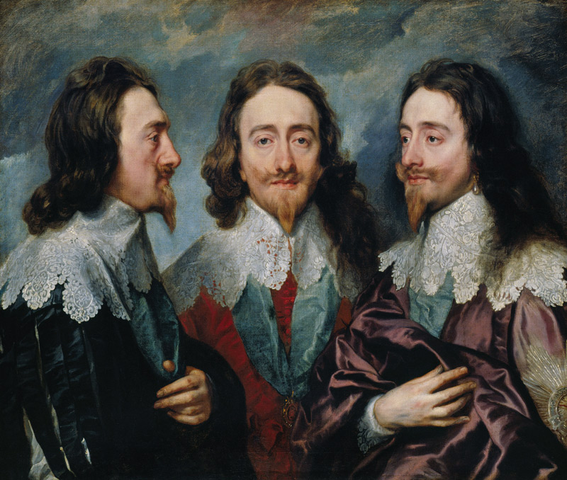 Charles I, King of England  (1600-1649), from Three Angles (The Triple Portrait") van Sir Anthony van Dijck