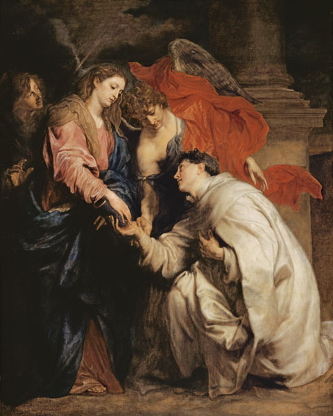 Die mystische Verlobung des seligen Hermann Joseph mit Maria van Sir Anthony van Dijck