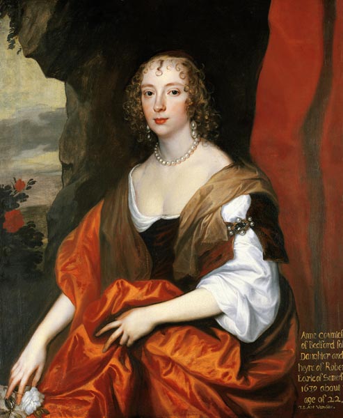 Anne Carr, Countess of Bedford, aged 22 van Sir Anthony van Dijck