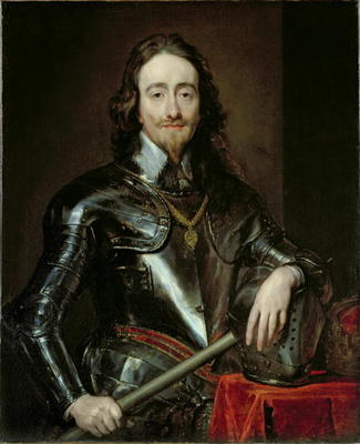 King Charles I (oil on canvas) van Sir Anthony van Dyck