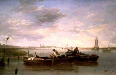 The Thames Below Greenwich van Sir Augustus Wall Callcott