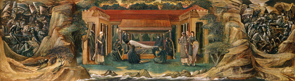 The Sleep of King Arthur in Avalon van Sir Edward Burne-Jones