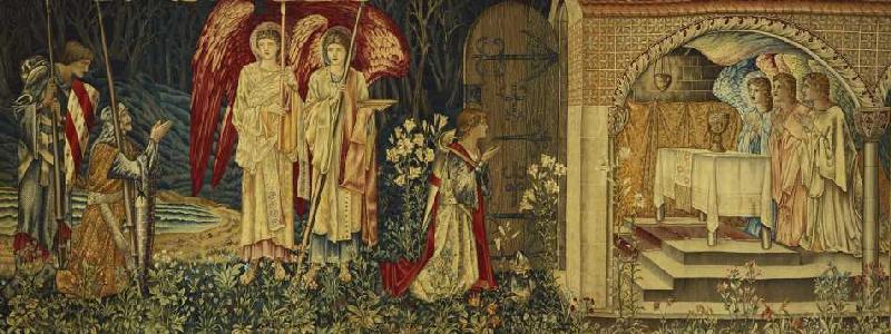 Sir Galahad, Bors und Parzival finden den Heiligen Gral. van Sir Edward Burne-Jones