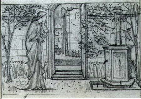 A Study for Danae and the Brazen Tower van Sir Edward Burne-Jones