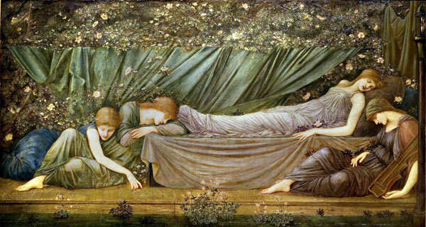 The Sleeping Beauty (Die schlafende Schöne) van Sir Edward Burne-Jones