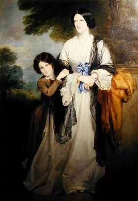 Juliana, Countess of Leicester with her eldest child Lady Julia Coke