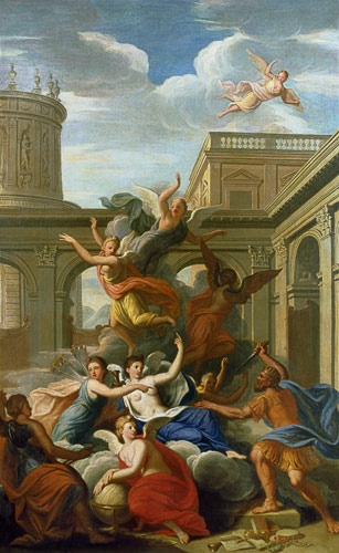 The Muses Escaping Violation from King Pyreneus van Sir James Thornhill